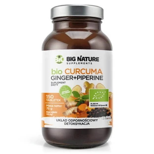 Big Nature Bio Curcuma Ginger + Piperine, 150 таблеток