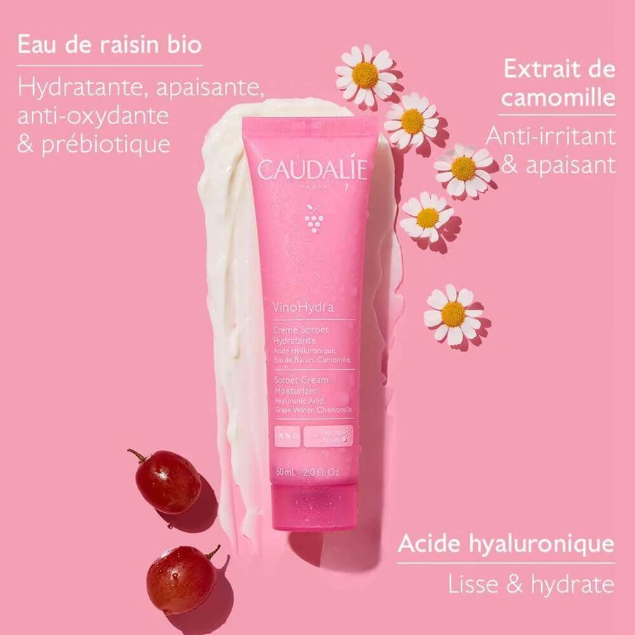 Caudalie VinoHydra Увлажняющий крем-сорбет для чувствительной кожи 60 мл: цены и характеристики