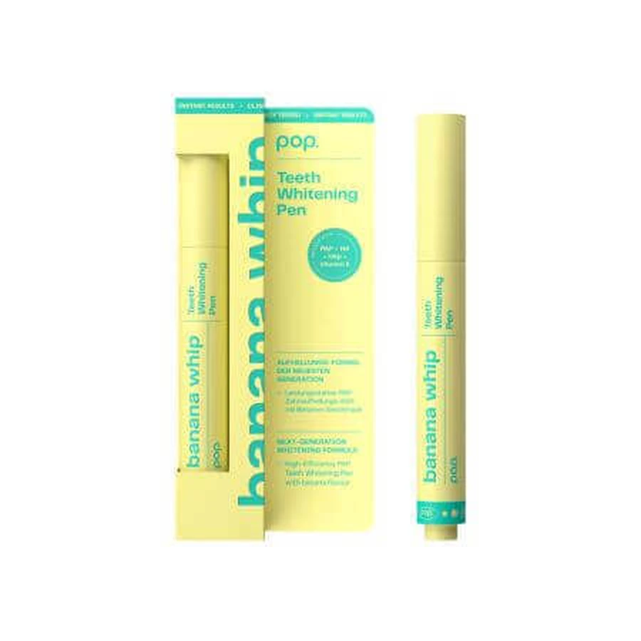 Ручка для відбілювання зубів Pop Teeth Whitening Pen Banana, 4 мл, Smilepen Pop: ціни та характеристики