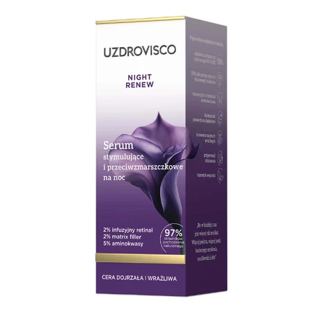 Uzdrovisco Night Renew, стимулююча нічна сироватка проти зморшок, 30 мл: ціни та характеристики