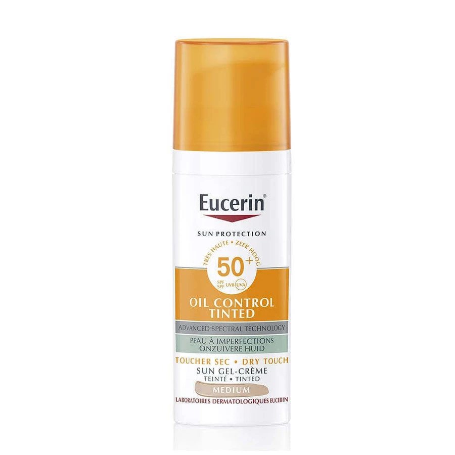Eucerin Sun Protection Oil Control Tinted Gel Crème SPF50+ Medium 50ml: цены и характеристики