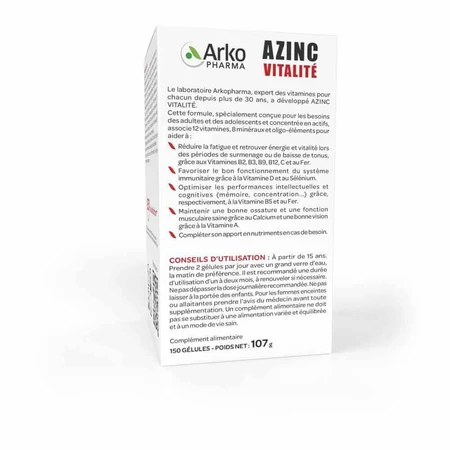 Arkopharma Azinc Shape and Vitality 150 капсул: цены и характеристики