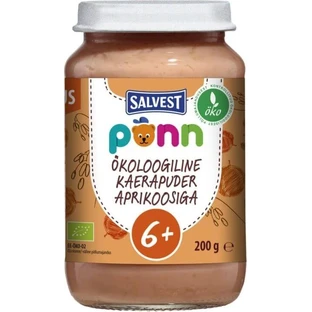 SALVEST Põnn BIO Абрикоси з вівсяними пластівцями 1×200 г, фруктовий снек