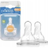 Dr.BROWN'S OPTIONS+ LEVEL 3 1×2, узкий, силиконовые соски 6м+