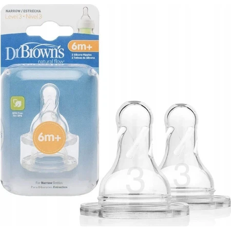 Dr.BROWN'S OPTIONS+ LEVEL 3 1×2, узкий, силиконовые соски 6м+: цены и характеристики