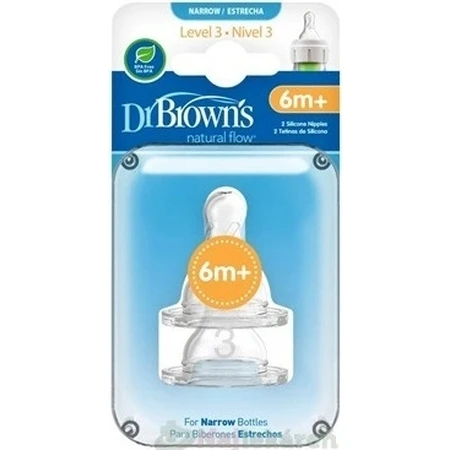 Dr.BROWN'S OPTIONS+ LEVEL 3 1×2, узкий, силиконовые соски 6м+: цены и характеристики