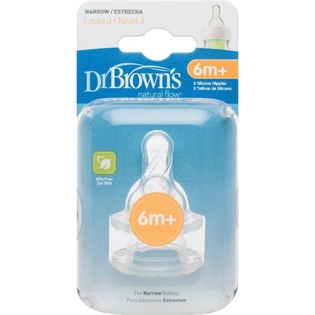 Dr.BROWN'S OPTIONS+ LEVEL 3 1×2, узкий, силиконовые соски 6м+: цены и характеристики