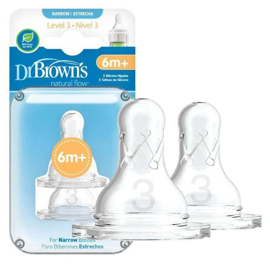Dr.BROWN'S OPTIONS+ LEVEL 3 1×2, узкий, силиконовые соски 6м+: цены и характеристики