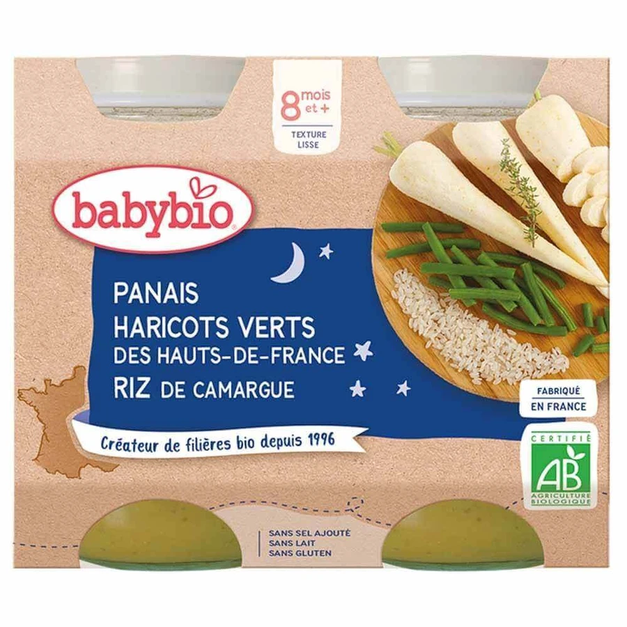 Babybio Bonne nuit Mes 1ers Morceaux Fondants Bio з 8 місяців 2х200г: ціни та характеристики