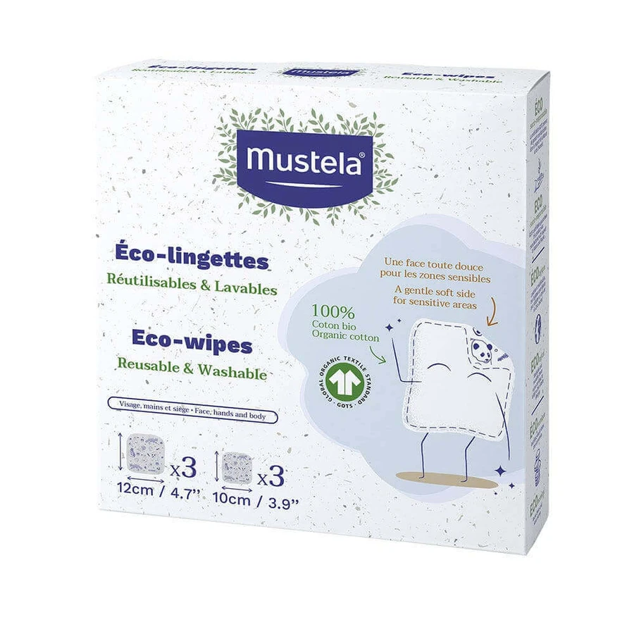 Mustela Багаторазові екологічні серветки для прання x6: ціни та характеристики