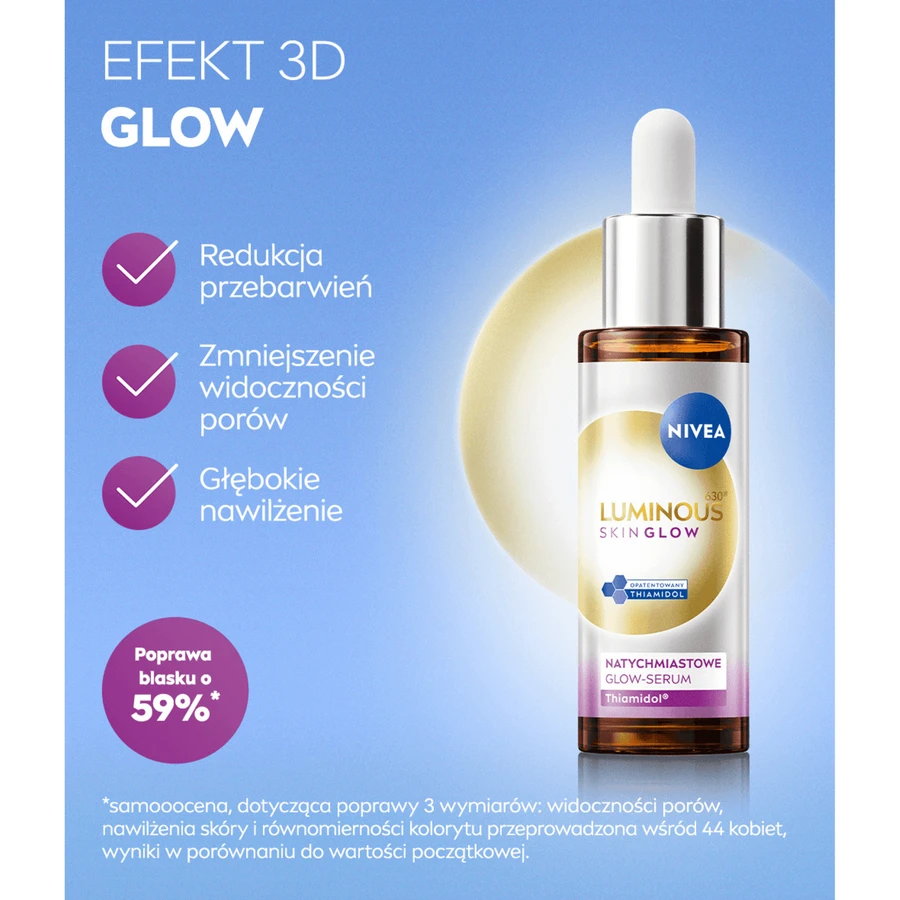 Nivea Luminous 630 Skin Glow, сыворотка для мгновенного сияния, 30 мл: цены и характеристики