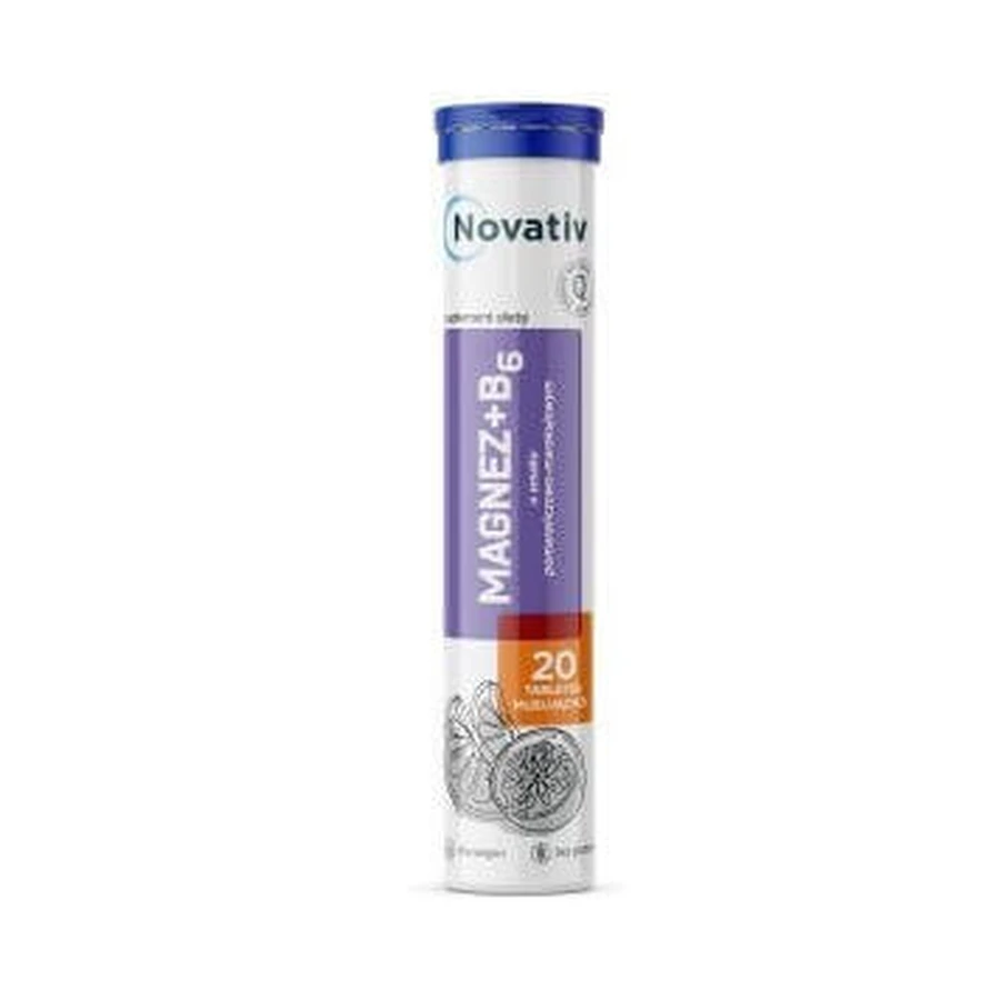 Novativ Magnesium + B6, 20 шипучих таблеток: цены и характеристики
