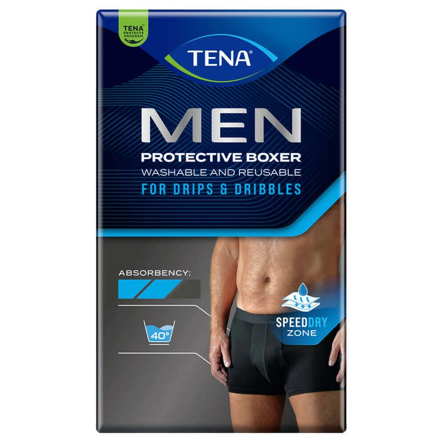 Tena Men Protective Boxer, многоразовые боксеры при легком недержании, черные, размер L, 1 штука: цены и характеристики