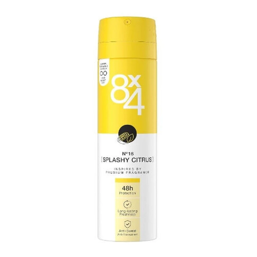 8x4 Дезодорант Splashy Citrus №16, 150 мл: цены и характеристики