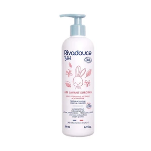 Rivadouce Bebè Unscented Organic Superfat Cleansing Gel Body and Hair 500ml