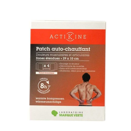 Marque Verte ActiKine Саморазогревающиеся лейкопластыри 29x10 см 4 шт.: цены и характеристики