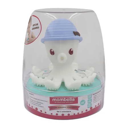 Mombella, игрушка-прорезыватель, осьминог, светло-голубой, от 3 месяцев, 1 штука: цены и характеристики