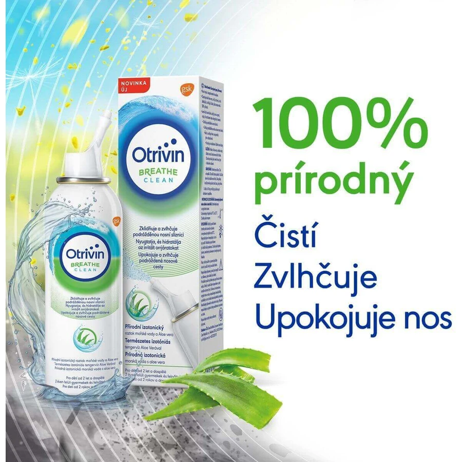 Otrivin Breathe Clean Алое вера ізотонічна морська вода для очищення носа 100 мл: ціни та характеристики