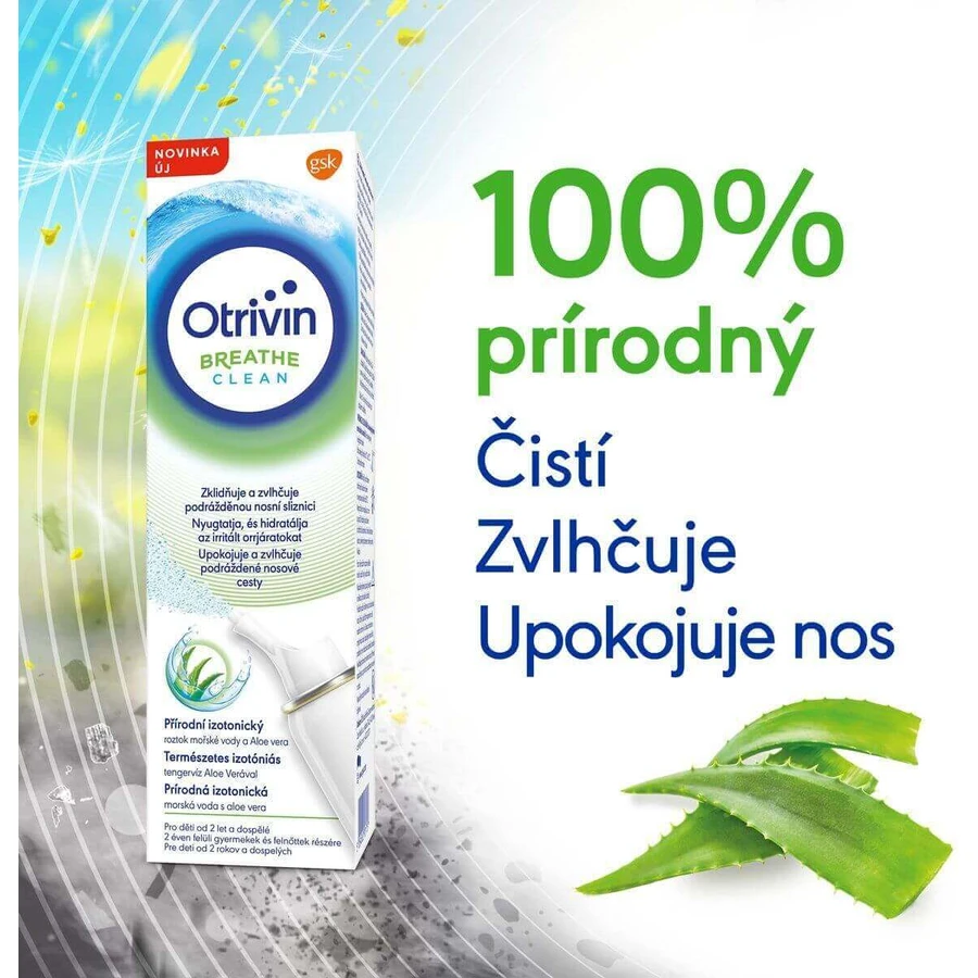 Otrivin Breathe Clean Алое вера ізотонічна морська вода для очищення носа 100 мл: ціни та характеристики
