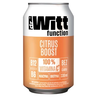 DrWitt Function Citrus Boost, газований напій, лимон, 330 мл
