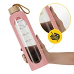 4Fizjo, sticlă de apă în carcasă de silicon, motivațională, roz, 1 l: цены и характеристики