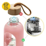 4Fizjo, sticlă de apă în carcasă de silicon, motivațională, roz, 1 l: цены и характеристики