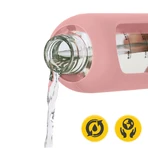 4Fizjo, sticlă de apă în carcasă de silicon, motivațională, roz, 1 l: цены и характеристики