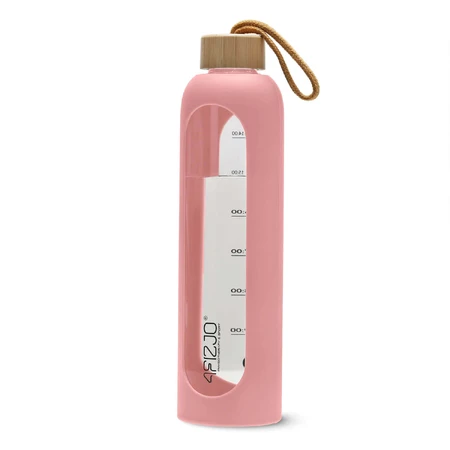 4Fizjo, sticlă de apă în carcasă de silicon, motivațională, roz, 1 l: цены и характеристики