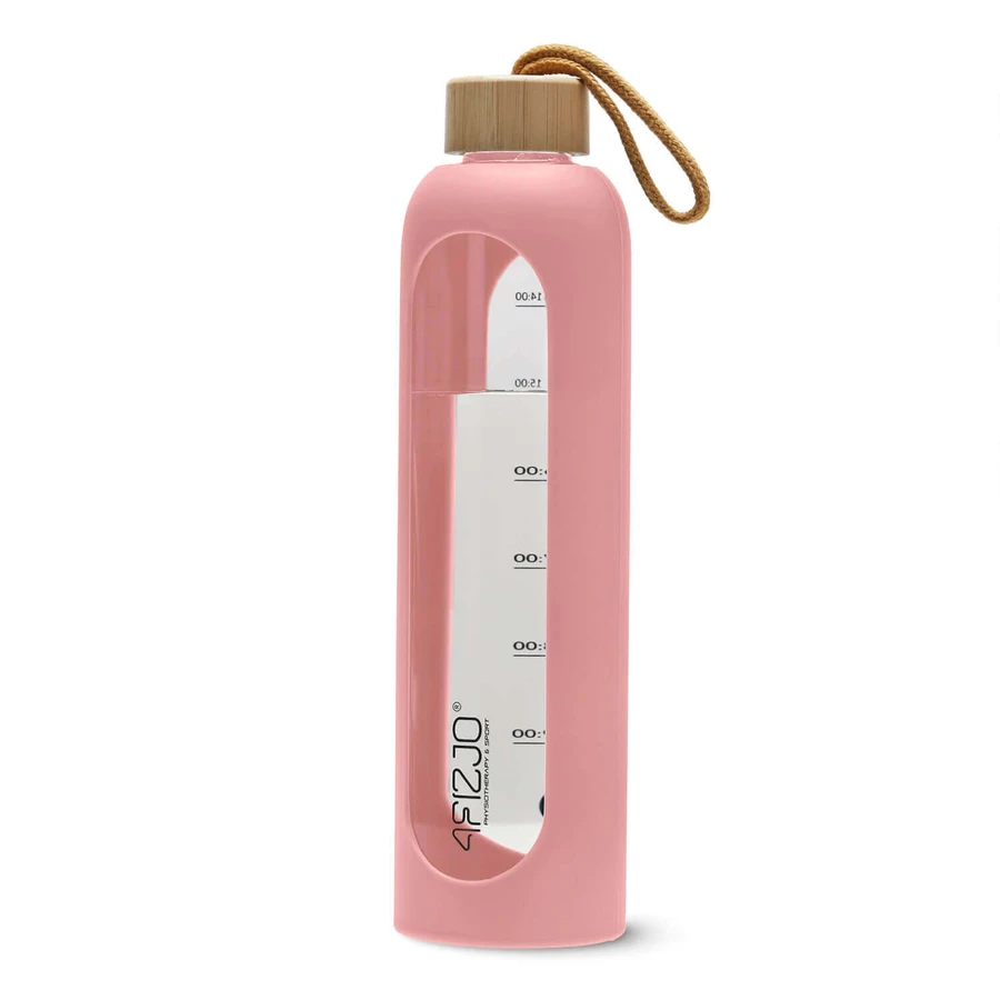 4Fizjo, sticlă de apă în carcasă de silicon, motivațională, roz, 1 l: цены и характеристики
