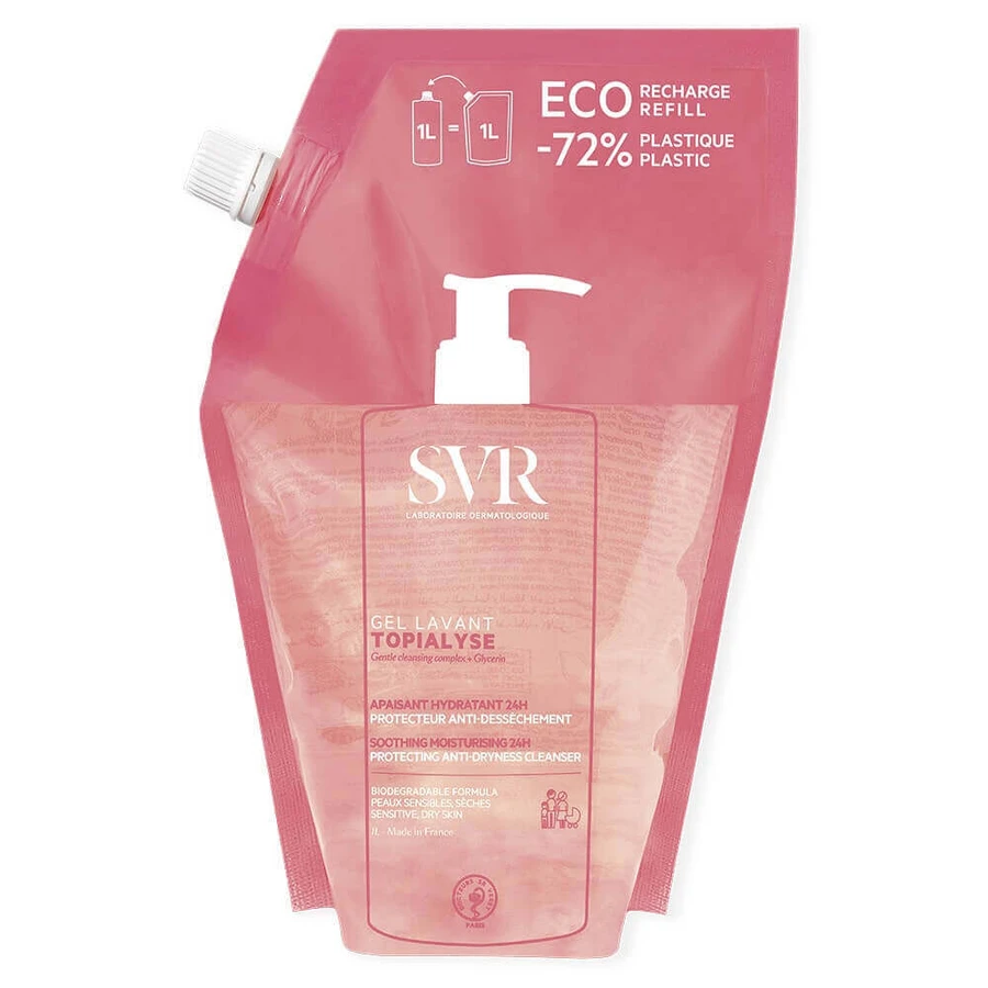 Гель для душа SVR Topialyse Eco-Refill Cleansing Gel, увлажняющий, рефил, 1 л: цены и характеристики