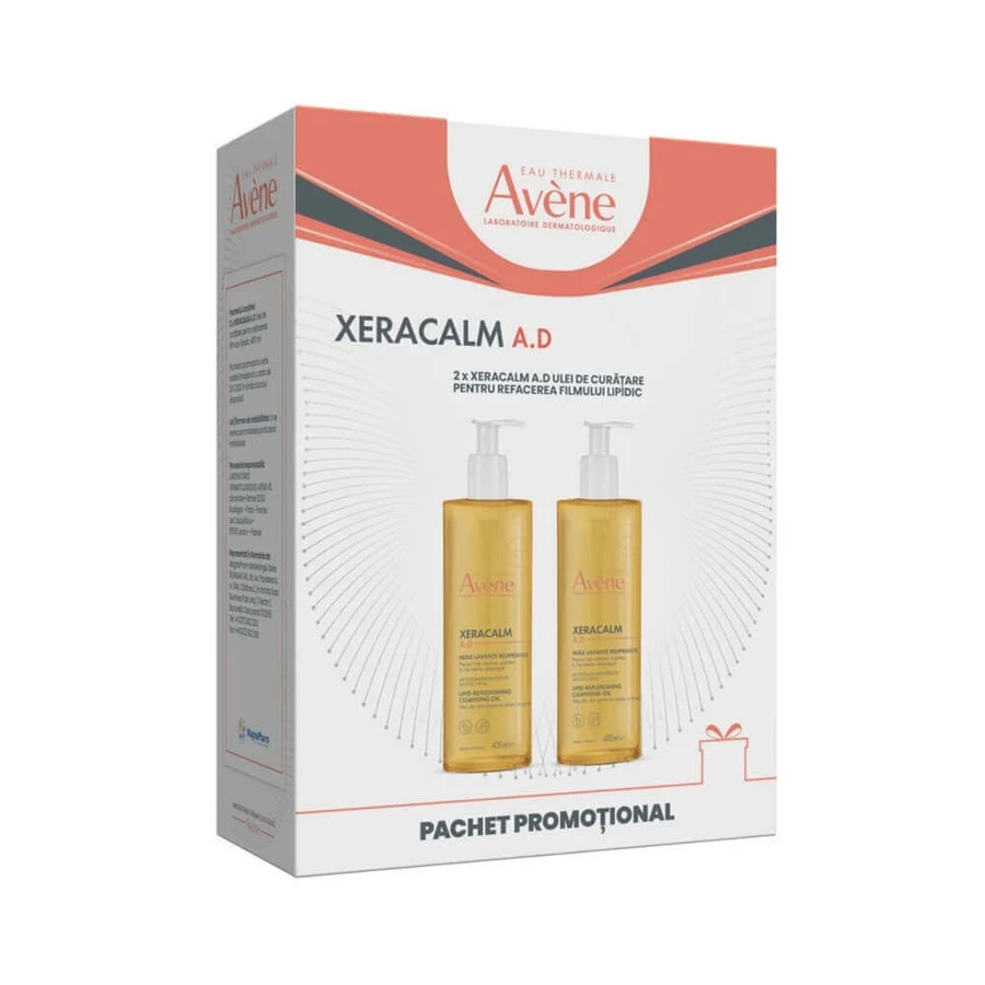Упаковка Очищающее масло для склонной к атопическому дерматиту кожи XeraCalm AD, 2х400 мл, Avene: цены и характеристики