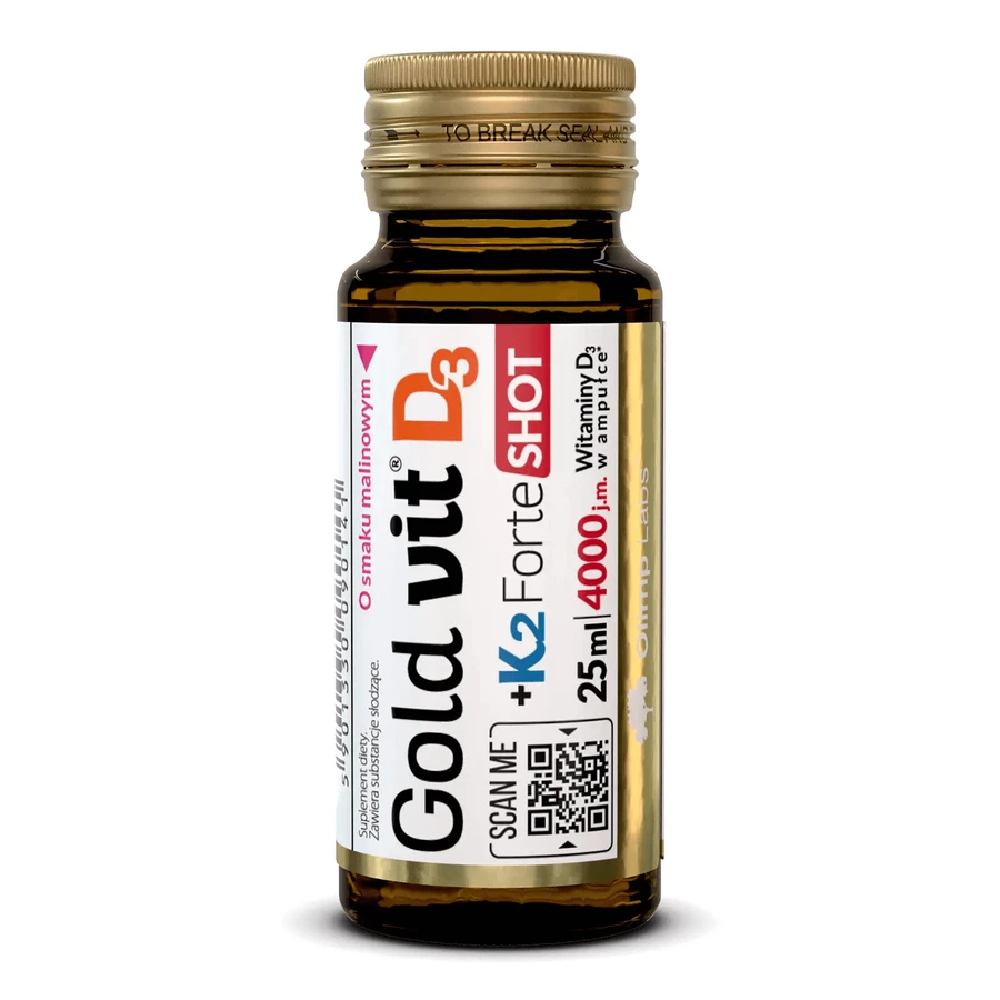 Olimp Gold-Vit D3 + K2 Forte Shot, стеклянная ампула, со вкусом малины, 25 мл: цены и характеристики