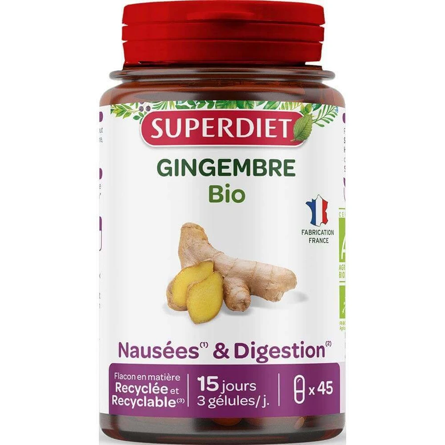 Superdiet Organic Ginger 45 капсул: цены и характеристики