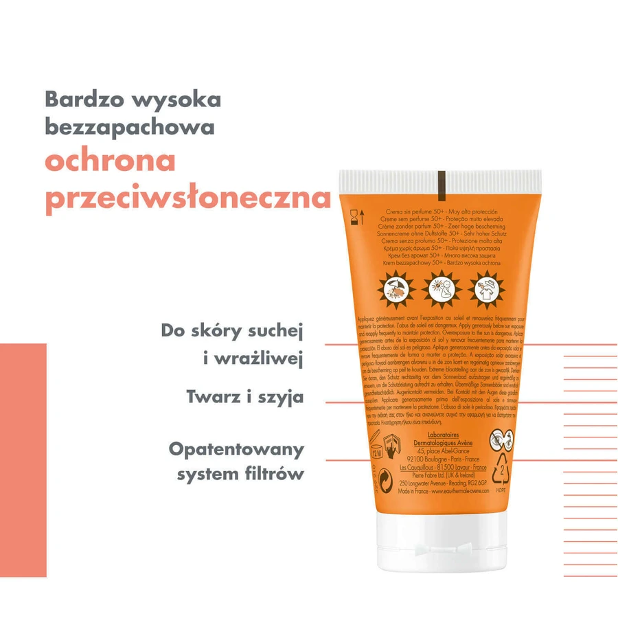 Avene Sun, защитный крем для лица, без отдушек, для сухой и чувствительной кожи, SPF 50+, 50 мл + лосьон после загара, для взрослых и детей от 2 лет, 50 мл бесплатно: цены и характеристики