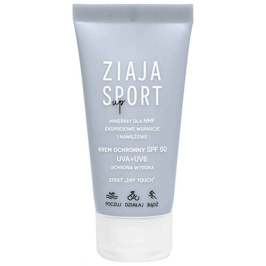 Ziaja Sport Up, защитный крем UVA+UVB, SPF 50, 50 мл: цены и характеристики