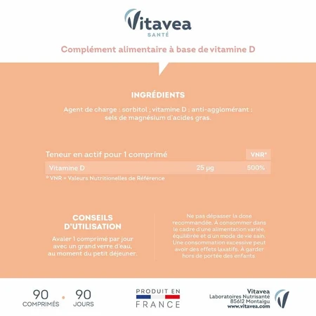 Витавеа Санте Витамины D 500% NRV 2х90 таблеток: цены и характеристики