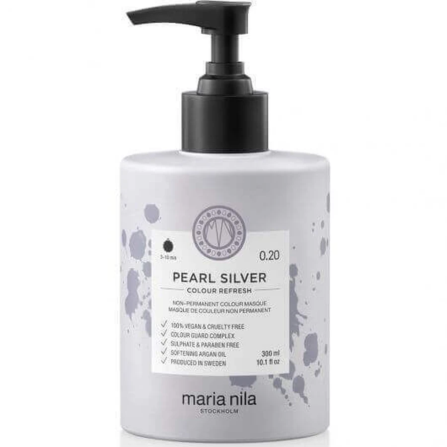 Маска для волосся Colour Refresh Pearl Silver Перламутрове срібло 0.20 Colour Refresh, 300 мл, Maria Nila: ціни та характеристики