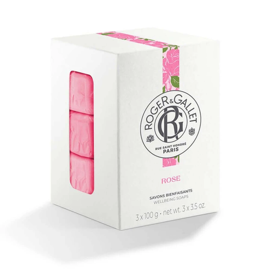 Подарунковий набір мила Roger & Gallet Rose Beneficial 3х100г: ціни та характеристики