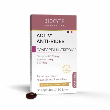 Biocyte Activ'Anti-rides Суха та чутлива шкіра 30 капсул: ціни та характеристики