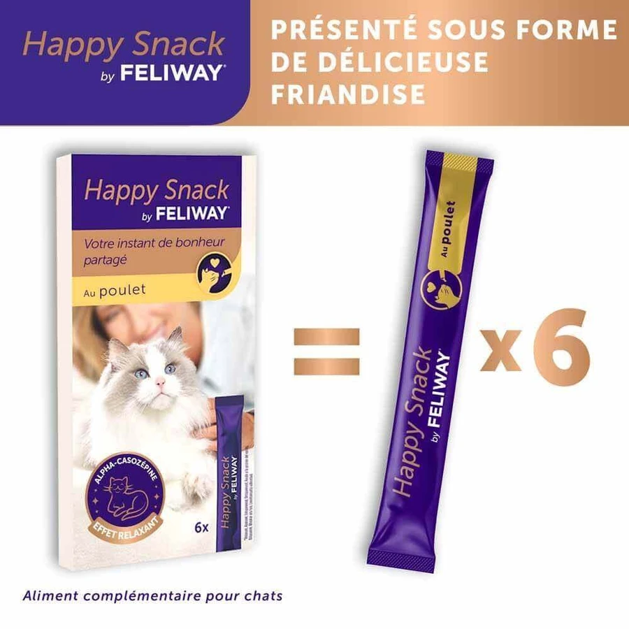 Feliway Happy Snack С курицей с расслабляющим эффектом 6 палочек: цены и характеристики