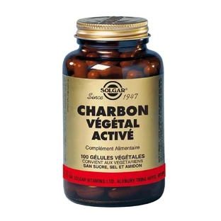 Solgar Vegetal Active Carbon 100 Gelule Digestion Detox 100 gélules végétales