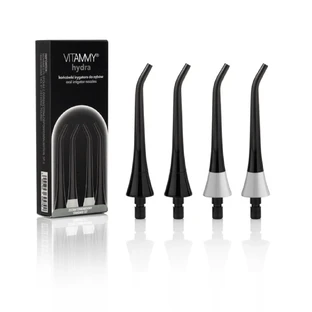 Vitammy Hydra, насадки для ирригатора, черные, 4 штуки