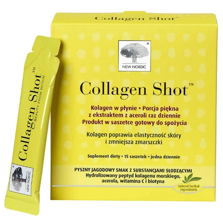 Новий Nordic Collagen Shot, рідкий колаген, ягідний смак, 15 пакетиків: ціни та характеристики
