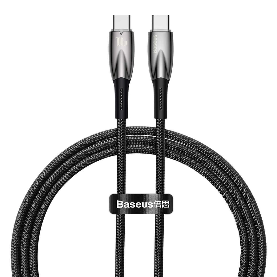 Кабель Baseus CADH000701 USB-C - USB-C PD 100W 5A 480Mbps 1m - черный: цены и характеристики
