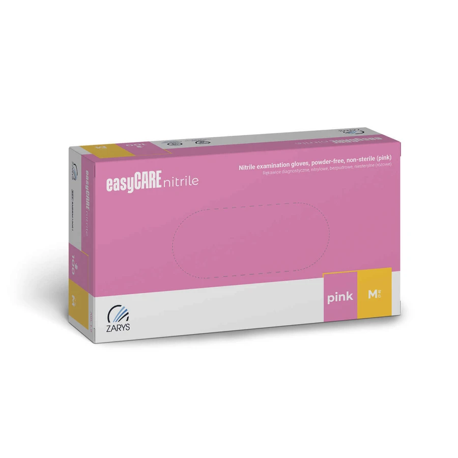 EasyCare Nitrile, mănuși din nitril, nesterile, fără pudră, roz, mărimea M, 100 bucăți: цены и характеристики