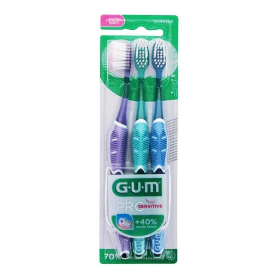 Надгнучка зубна щітка Gum Pro Sensitive Ultra-Flexible 15/100e x3: ціни та характеристики