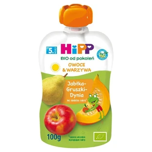 HiPP Фрукты и овощи Bio, яблоки, груши, тыква, после 5 месяцев, 100 г