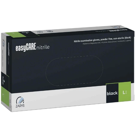 EasyCare Nitrile, нитриловые перчатки, нестерильные, неопудренные, черные, размер L, 100 штук: цены и характеристики