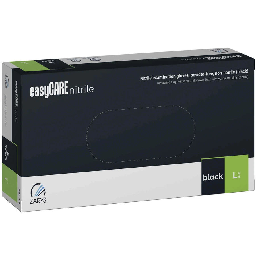 EasyCare Nitrile, нитриловые перчатки, нестерильные, неопудренные, черные, размер L, 100 штук: цены и характеристики