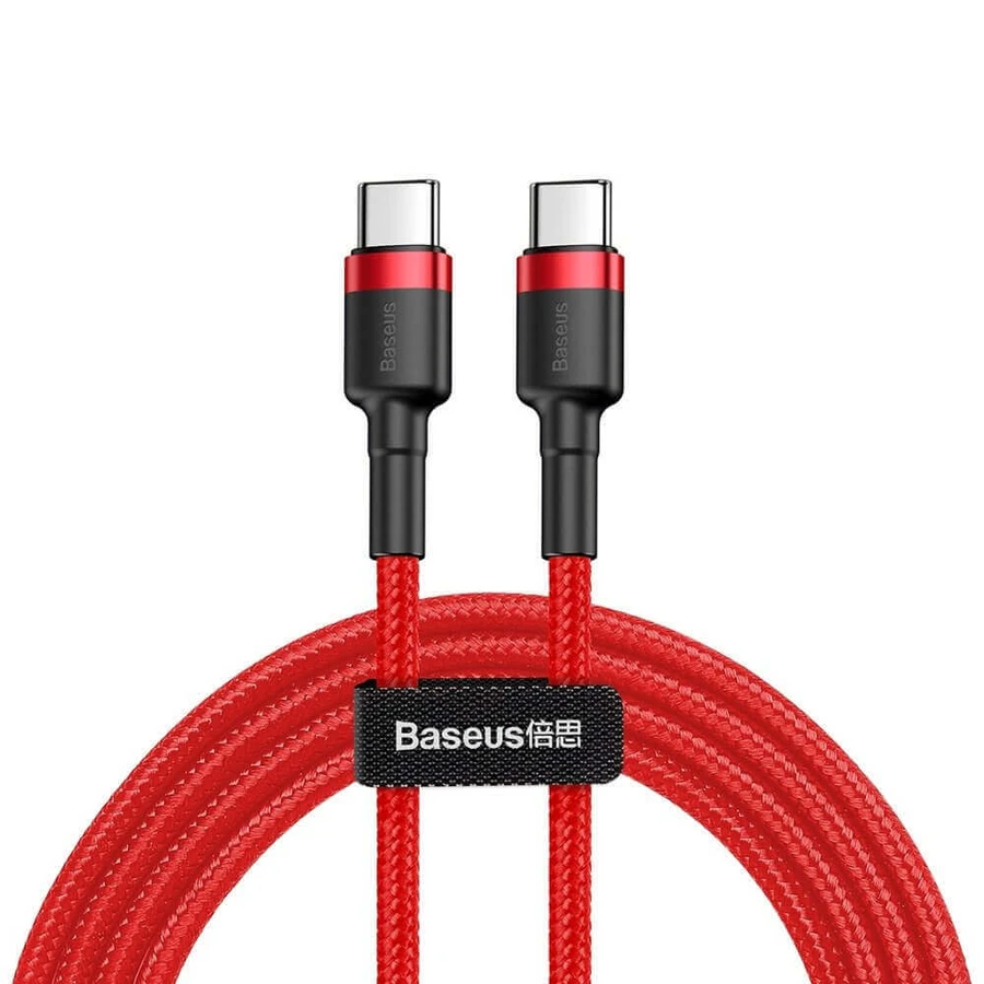 Кабель Baseus CATKLF-H09 USB-C - USB-C PD QC 60W 3A 480Mb/s 2m - красный: цены и характеристики